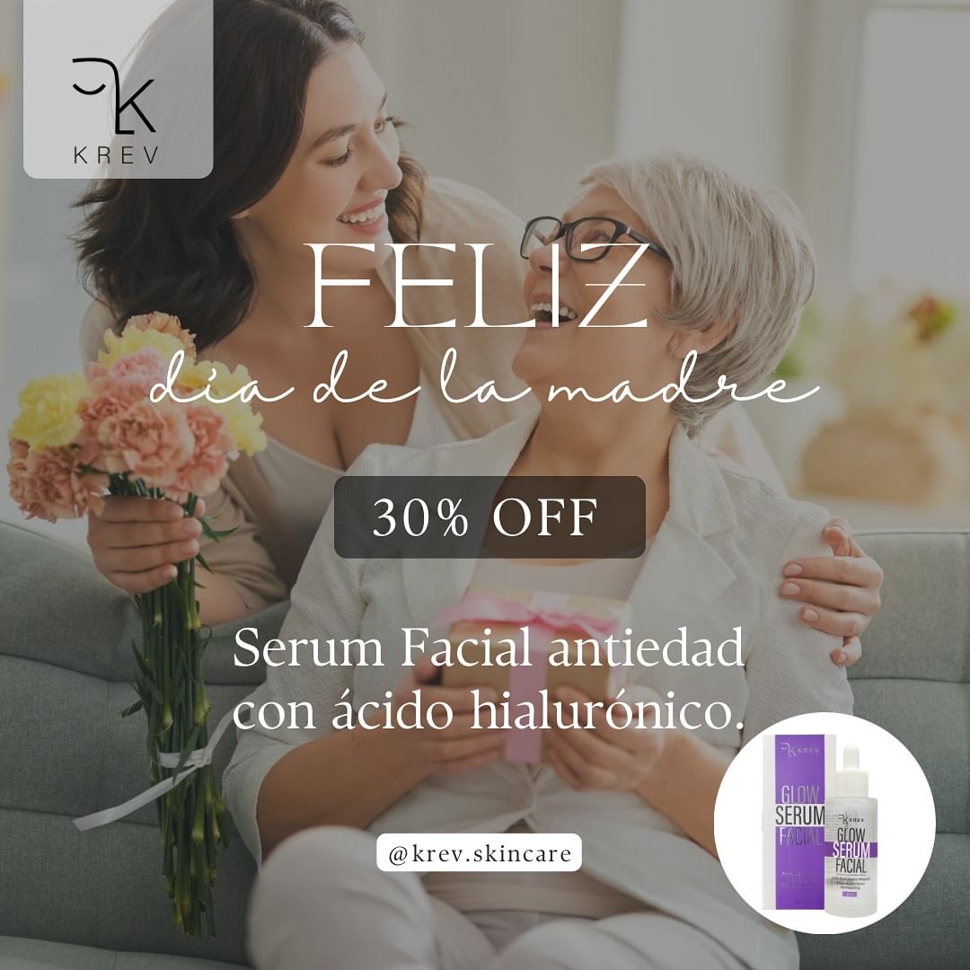 ¡Dale a mamá el regalo de cuidado y amor con nuestro serum facial antiedad! Aprovecha el 30% de descuento y demuéstrale tu gratitud en este día especial. skincare #skincareroutine #skin #skitouring #skincaret (1)